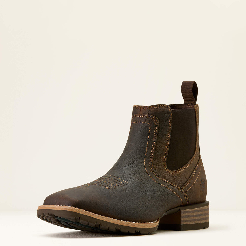 Hybrid Low Boy Wide Square Toe Chelsea Boot Men - WARM BROWN ELEPHANT PRINT