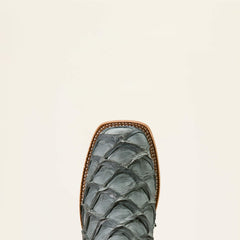 Ashwood Wide Square Toe Cowboy Boot Men - SKY BLUE PIRARUCU/SMOKEY CREAM