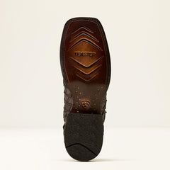 Ashwood Wide Square Toe Cowboy Boot Men - JAVA PIRARUCU/DEEP CHOCOLATE