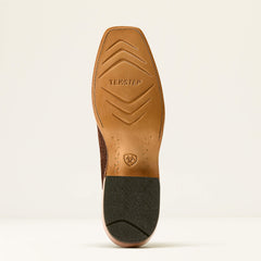 Futurity Dualin Narrow Cutter Toe Cowboy Boot Men - CHOCOLATE CARPINCHO/FLAMING COGNAC