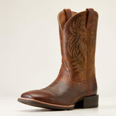 Sport Western Wide Square Toe Cowboy Boot Men - FIDDLE BROWN