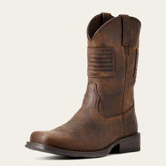Rambler Patriot Western Boot Men - DISTRESSED BROWN