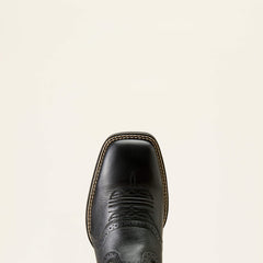 Sport Western Wide Square Toe Cowboy Boot Men - BLACK DEERTAN