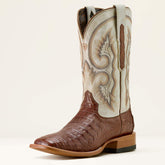Classic Callen Wide Square Toe Western Boot Men - WHISKEY CAIMAN BELLY/WARM TAUPE