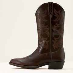 Heritage R Toe Western Boot Men - BURNISHED CHOCOLATE