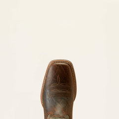 Sport Big Country Wide Square Toe Cowboy Boot Men - MAHOGANY ELEPHANT PRINT/FOREST GREEN