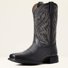 Sport Herdsman Western Boot Men - BLACK DEERTAN