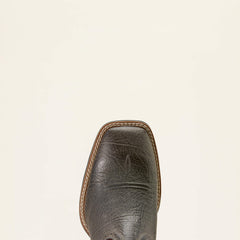 Sport Western Wide Square Toe Cowboy Boot Men - CHARCOAL GREY HIPPO PRINT/BURGUNDY HAZE