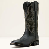 Captivate Wide Square Toe Cowboy Boot Men - BLACK OUT/SUPPLE BLACK