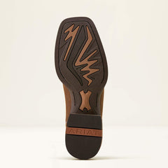 Ricochet Wide Square Toe Cowboy Boot Men - MUSTANG BROWN/SMOKEY CREAM