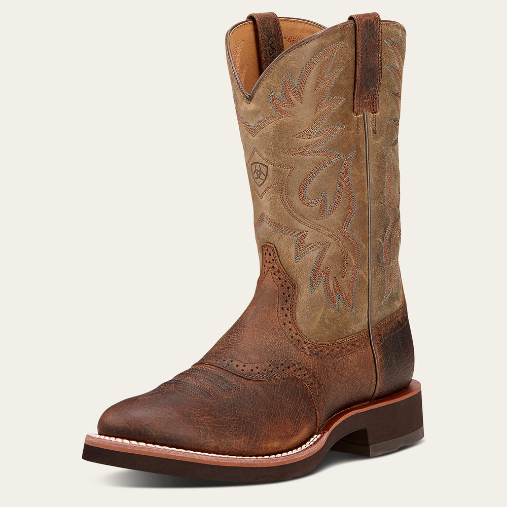 Heritage Crepe Western Boot Men - EARTH