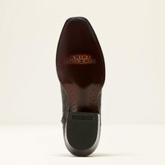 Bench Made Brewer Western Boot Men - ESPRESSO NILE CROC/DARK CHOCOLATE
