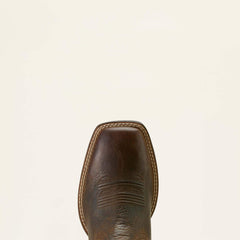 Captivate Wide Square Toe Cowboy Boot Men - DARK BROWN/PEANUT BUTTER