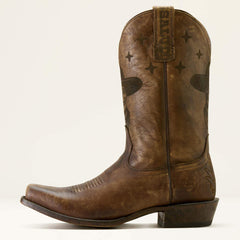 High Stepper Sendero Square Toe Western Boot Men - STONEWASHED BROWN/WHEN LIFE GIVES YOU AGAVES PRINT