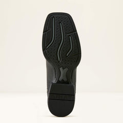 Sport Liberty Antler Wide Square Toe Cowboy Boot Men - BLACK HIPPO PRINT/MIDNIGHT FLAG