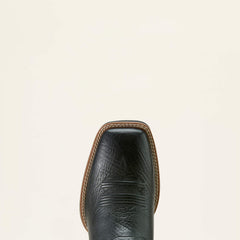 Sport Liberty Antler Wide Square Toe Cowboy Boot Men - BLACK HIPPO PRINT/MIDNIGHT FLAG