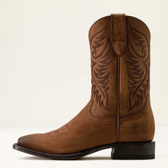 Wiley Wide Square Toe Cowboy Boot Men - RENAISSANCE BROWN