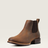 Booker Chelsea Round Toe Western Boot Men - DISTRESSED BROWN