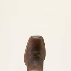 Sport Rustler Wide Square Toe Cowboy Boot Men - TOFFEE HIPPO PRINT/RICH OAK