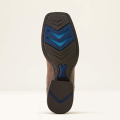 Steadfast Wide Square Toe Cowboy Boot Men - DUSK BROWN/BABY BLUE EYES