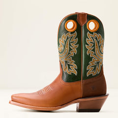 Bronc Stomper Cowboy Boot Men - BENEDICTINE/LUCKY CLOVER