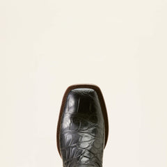 Bench Made Bassett Western Boot Men - BLACK AMERICAN ALLIGATOR