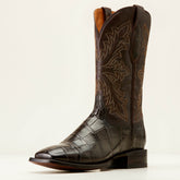 Bench Made Bassett Western Boot Men - HICKORY AMERICAN ALLIGATOR