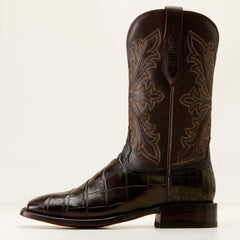 Bench Made Bassett Western Boot Men - HICKORY AMERICAN ALLIGATOR