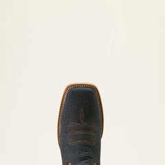 Rock Ridge Wide Square Toe Western Boot Men - NAVY BISON/GINGER SPICE
