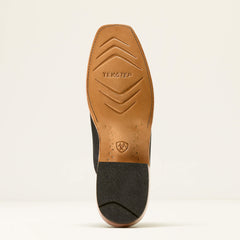 Futurity Dualin Narrow Cutter Toe Cowboy Boot Men - BLACK CARPINCHO/DARK STONE