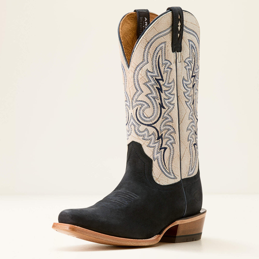 Futurity Relentless Bama Fury Cowboy Boot Men - NAVY BISON/SHREDDED WHITE