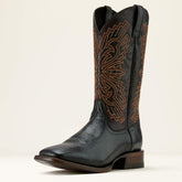 Sting Wide Square Toe Cowboy Boot Men - IRON ORE/FIRED BRICK