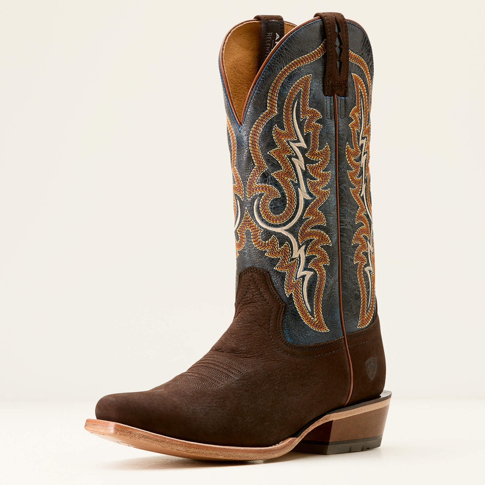 Futurity Relentless Bama Fury Cowboy Boot Men - CHOCOLATE BISON/ROYAL BLUE
