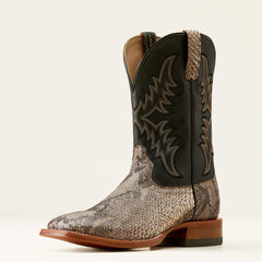 Dry Gulch Cowboy Boot Men - TAN PYTHON/ANCIENT BLACK