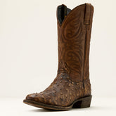 Vesper Cowboy Boot Men - STONEWASH TAN FULL QUILL OSTRI/BASIC TAN