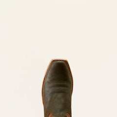 Futurity Time Cowboy Boot Men - OLIVE ROUGHOUT/COPPER CRUNCH