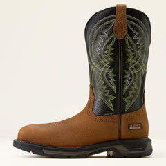 WorkHog XT Coil Wide Square Toe Carbon Toe Work Boot Men - EARTH/BLACK