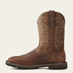 Groundbreaker Wide Square Toe Steel Toe Work Boot Men - BROWN
