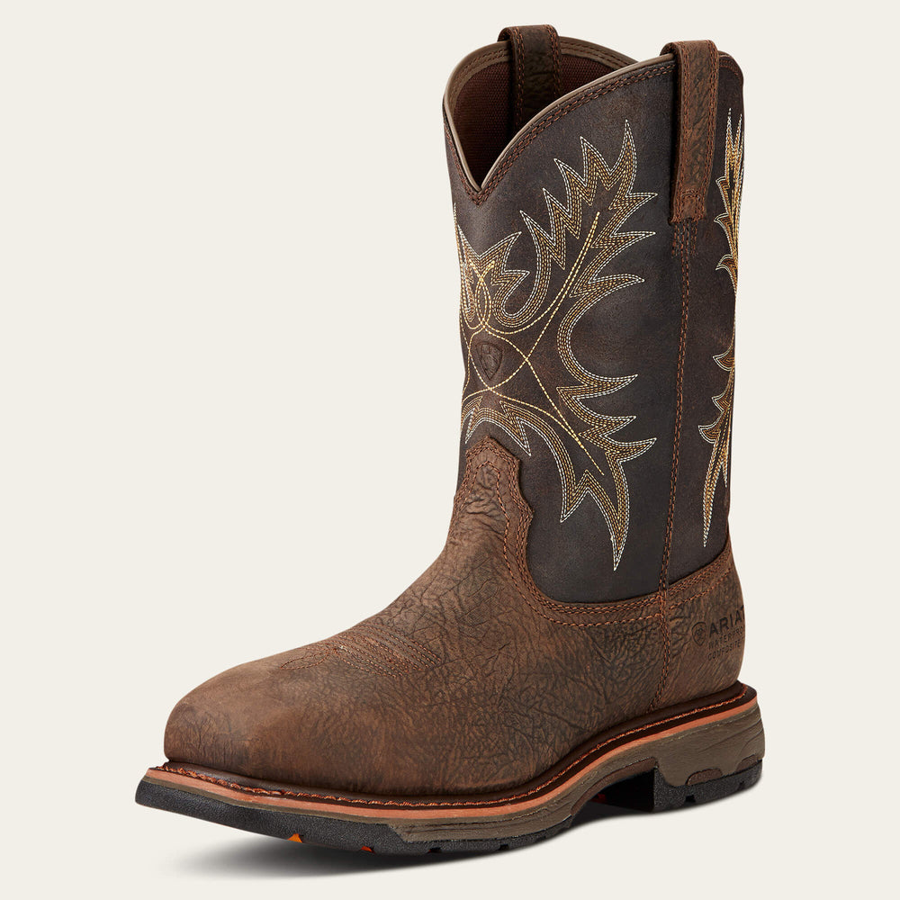 WorkHog Waterproof Composite Toe Work Boot Men - BRUIN BROWN