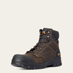 Treadfast 6" Waterproof Steel Toe Work Boot Men - DARK BROWN
