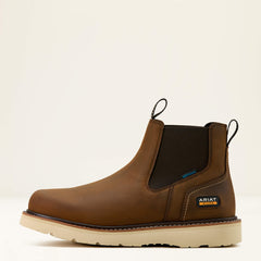 Rebar Wedge Chelsea Waterproof Work Boot Men - DISTRESSED BROWN