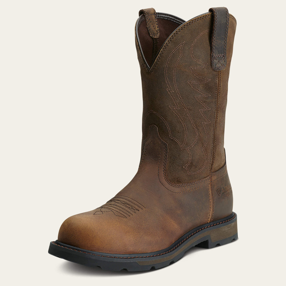 Groundbreaker Steel Toe Work Boot Men - BROWN