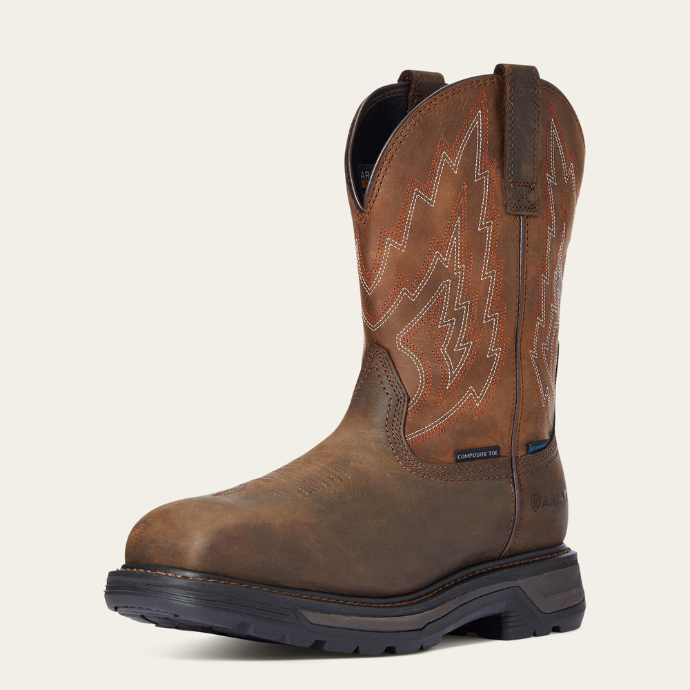 Big Rig Waterproof Composite Toe Work Boot Men - DARK BROWN