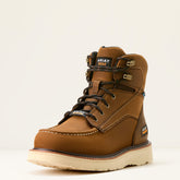 Rebar Wedge Moc Toe 6" Waterproof Work Boot Men - DISTRESSED BROWN