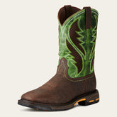 WorkHog Wide Square Toe VentTEK Work Boot Men - BRUIN BROWN