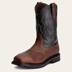 RigTek Wide Square Toe Waterproof Composite Toe Work Boot Men - OILED BROWN