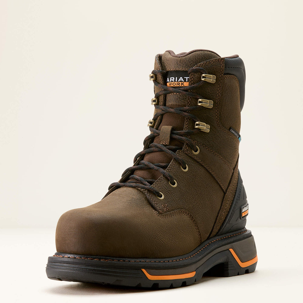 Big Rig 8" Waterproof Composite Toe Work Boot Men - IRON COFFEE