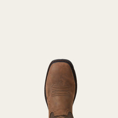 Groundbreaker Wide Square Toe Waterproof Steel Toe Work Boot Men - PALM BROWN