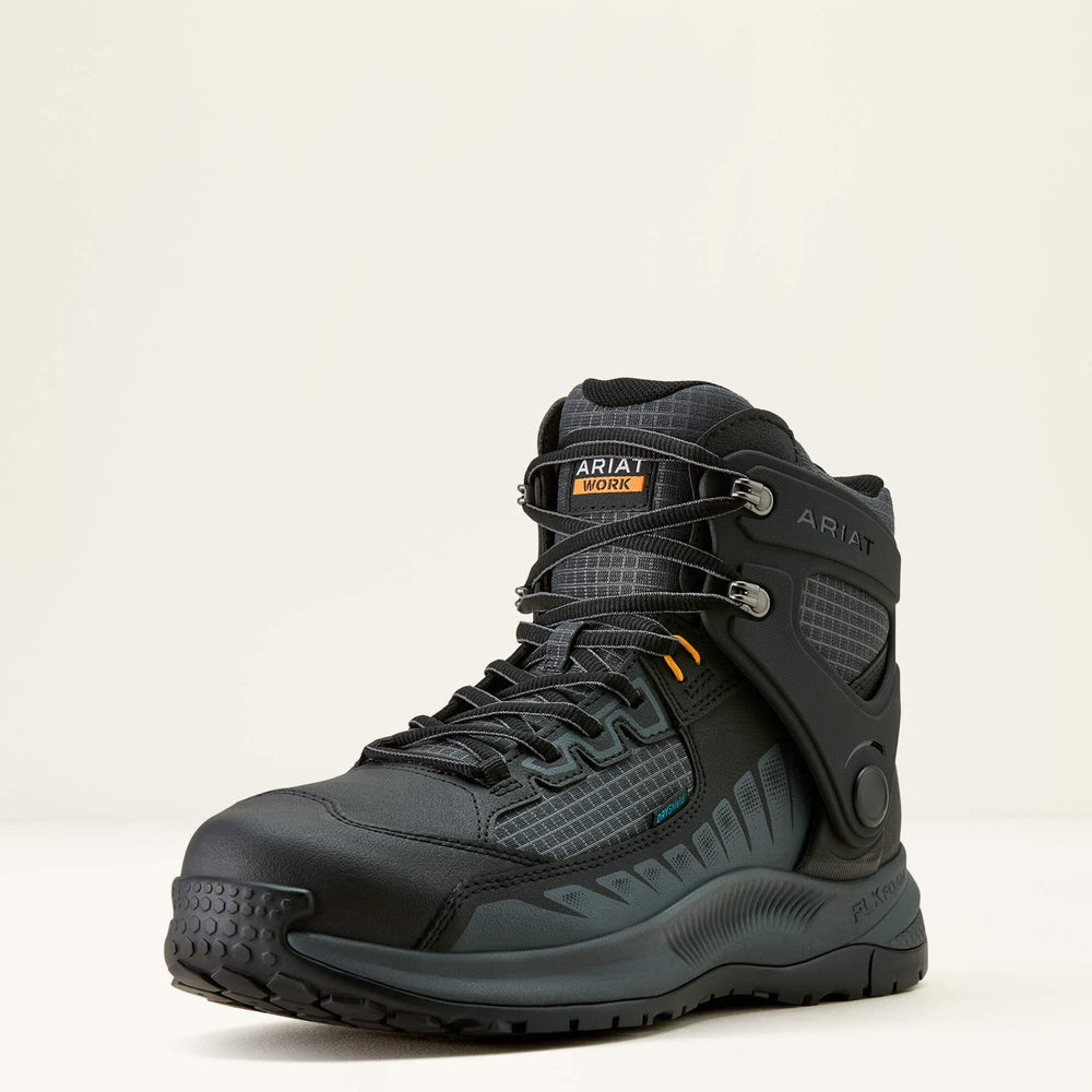 Outpace Shift 6" Waterproof Composite Toe Work Boot Men - BLACK/DARK GREY
