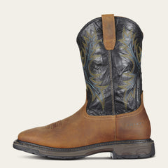 WorkHog Wide Square Toe Waterproof Steel Toe Work Boot Men - AGED BARK